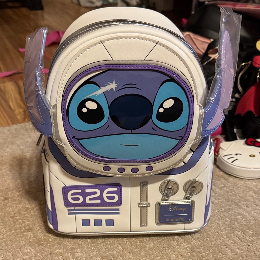 Loungefly Disney Stitch Backpack - White and Purple